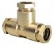 Messing koppeling t-stuk 90° 1/2''x1/2''x1/2'' bsn