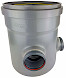 Pvc rwa filterput &oslash;400/h=50cm/3xaansl.200/ gemoft met rubber dichting