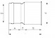 Pvc overgangsstuk pvc/gres 110/180 krimpmof