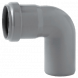 San. bocht 90° 32 grijs  met lipring benor