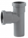 San. t-stuk 90° 75 grijs  met lipring benor