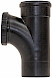 Pp zwart ontstoppingst-stuk 90° ø125 mms benor