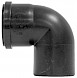 Pp zwart bocht 90° ø40 ms benor