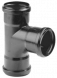 Pp zwart t-stuk 90° ø40 mmm benor