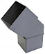 Rwa vierkant bocht 45° 80 grijs
