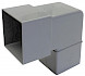 Rwa vierkant bocht 90&deg; 100 grijs