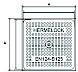 Hermelock deksel km 500x500 ø400 h=20cm b125 (he500sbr)
